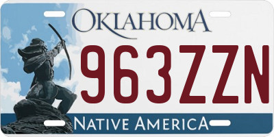 OK license plate 963ZZN