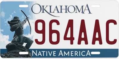 OK license plate 964AAC