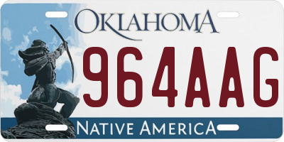 OK license plate 964AAG