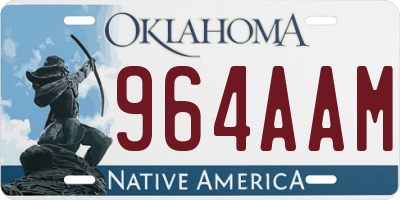 OK license plate 964AAM