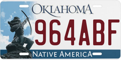 OK license plate 964ABF