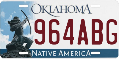 OK license plate 964ABG