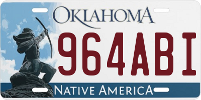 OK license plate 964ABI