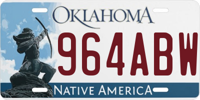 OK license plate 964ABW