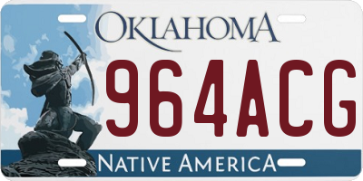 OK license plate 964ACG