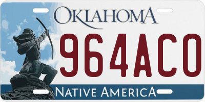 OK license plate 964ACO