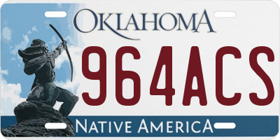 OK license plate 964ACS