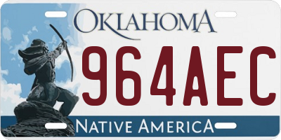 OK license plate 964AEC