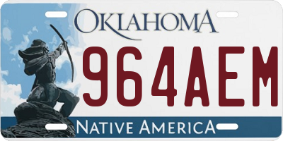 OK license plate 964AEM