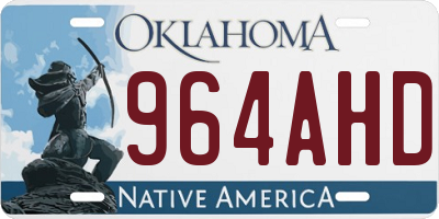 OK license plate 964AHD