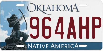 OK license plate 964AHP