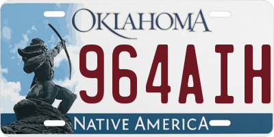 OK license plate 964AIH