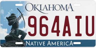 OK license plate 964AIU