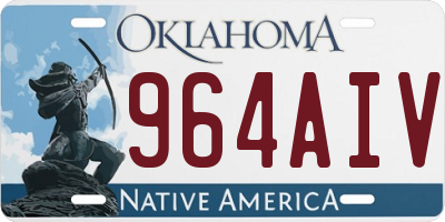 OK license plate 964AIV