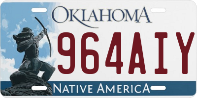OK license plate 964AIY