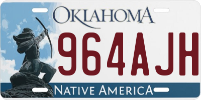 OK license plate 964AJH