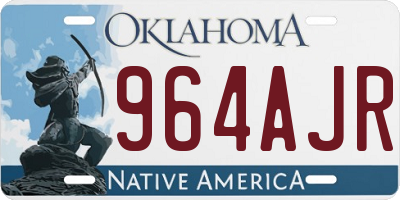 OK license plate 964AJR