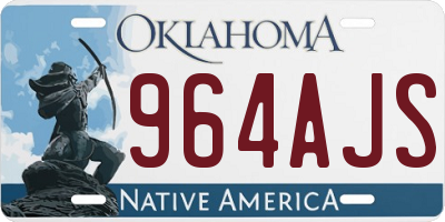 OK license plate 964AJS