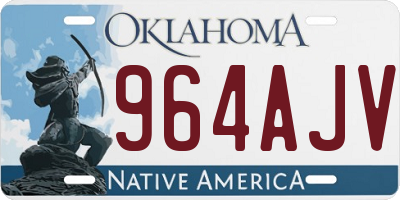 OK license plate 964AJV