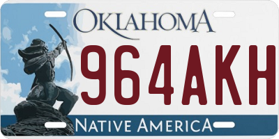 OK license plate 964AKH