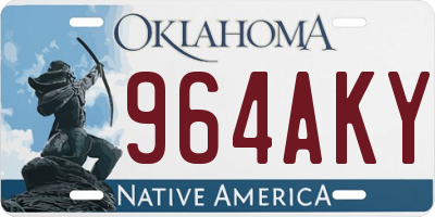 OK license plate 964AKY