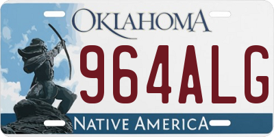 OK license plate 964ALG