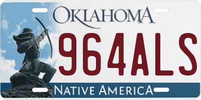 OK license plate 964ALS