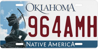 OK license plate 964AMH
