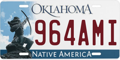 OK license plate 964AMI