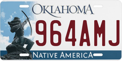 OK license plate 964AMJ