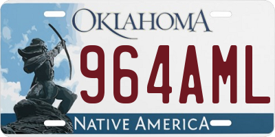 OK license plate 964AML