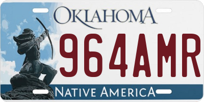OK license plate 964AMR