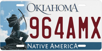 OK license plate 964AMX