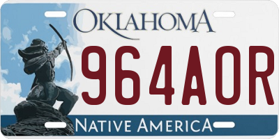 OK license plate 964AOR