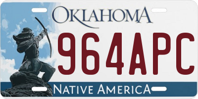 OK license plate 964APC