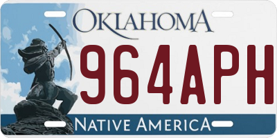 OK license plate 964APH