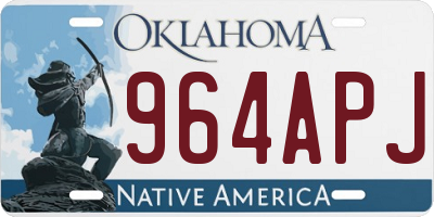 OK license plate 964APJ