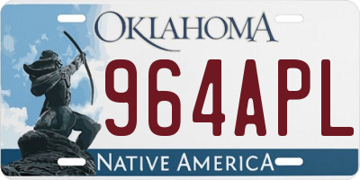 OK license plate 964APL