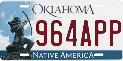 OK license plate 964APP