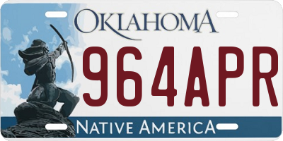 OK license plate 964APR