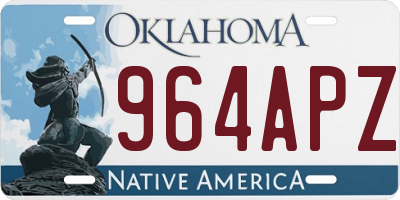 OK license plate 964APZ