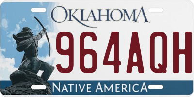 OK license plate 964AQH