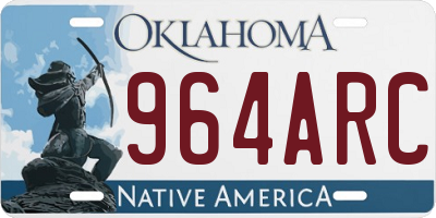 OK license plate 964ARC