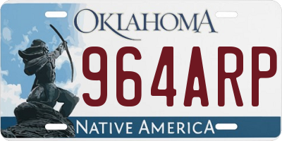 OK license plate 964ARP