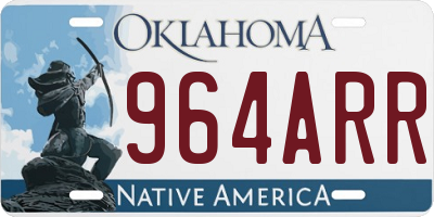 OK license plate 964ARR