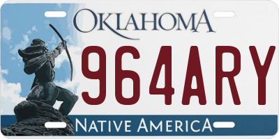 OK license plate 964ARY
