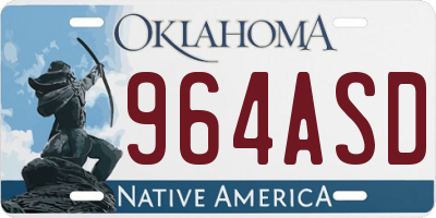 OK license plate 964ASD