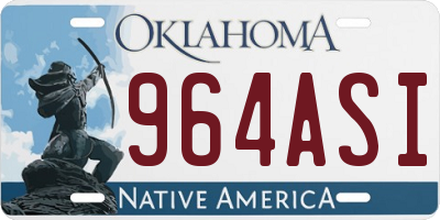 OK license plate 964ASI