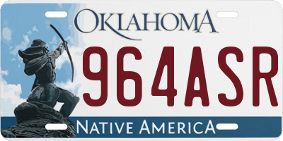 OK license plate 964ASR