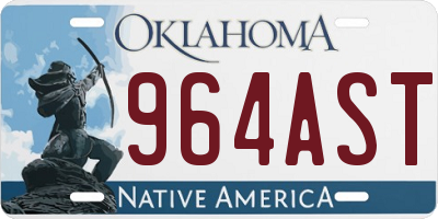 OK license plate 964AST